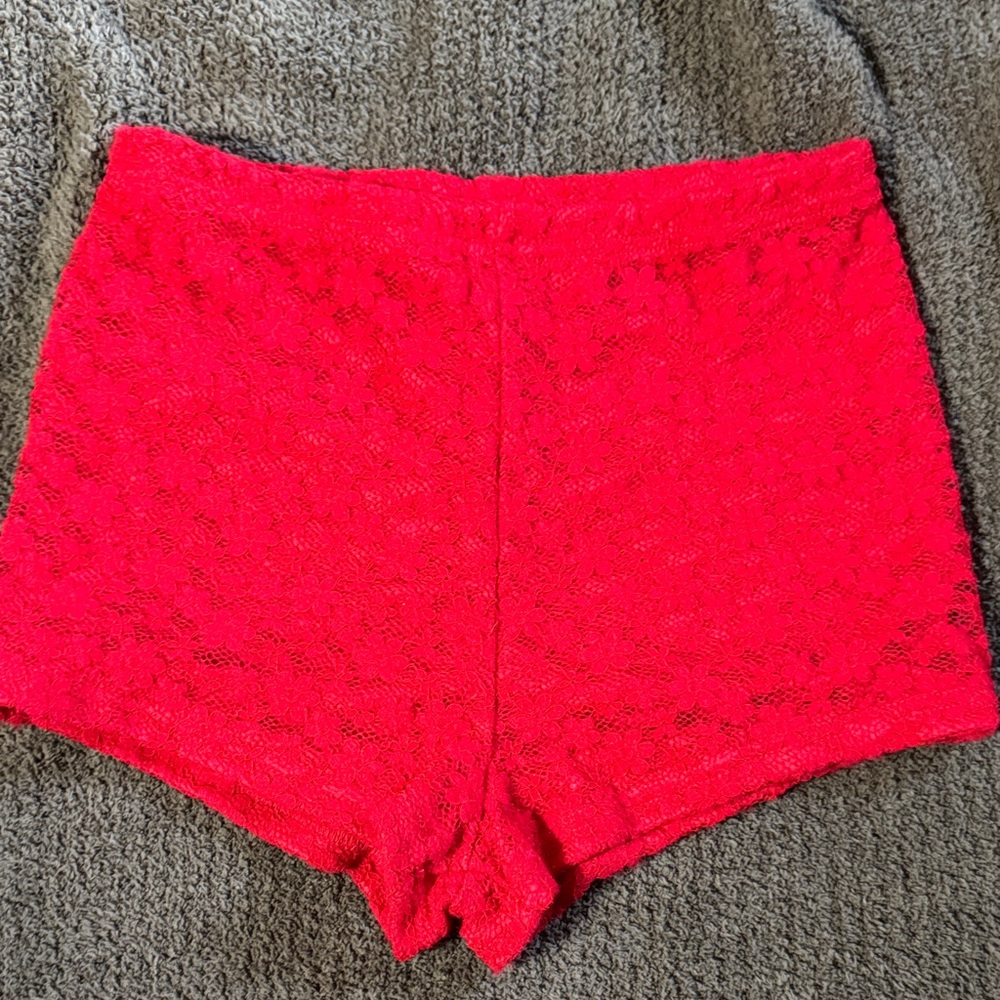 Vibrant Red Lace Women's Panties